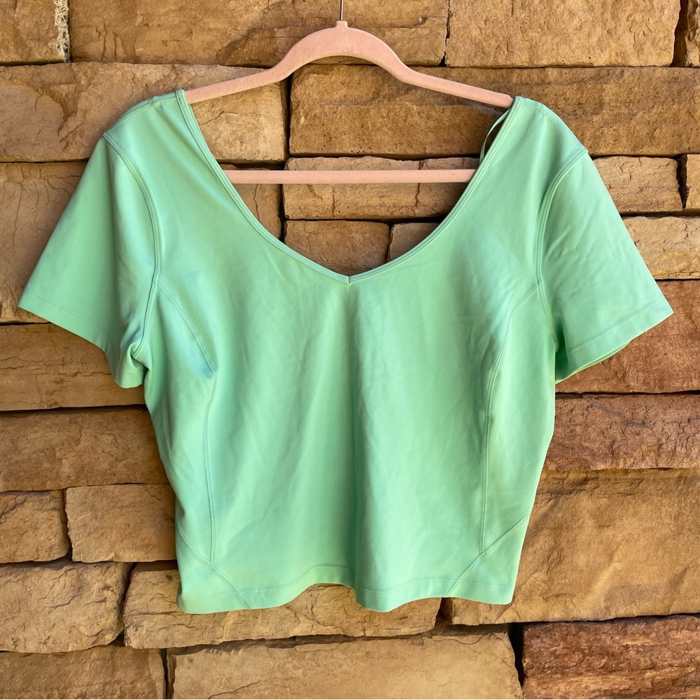 Lululemon Mint Green Align Tee Women 12 NWT